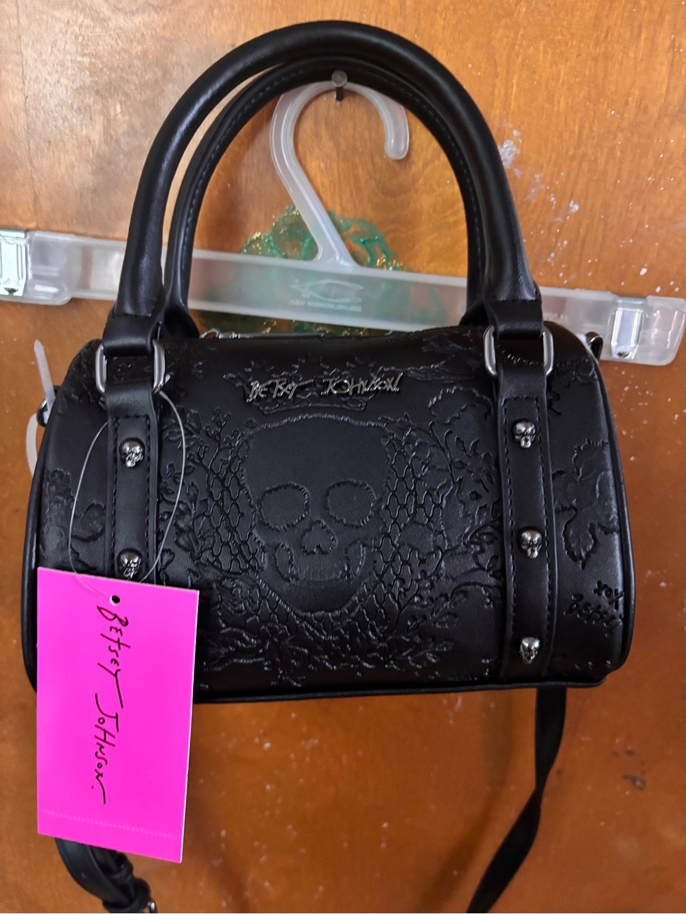 Betsey Johnson Purse.  Black Skull NEW